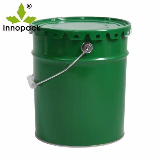 Baldes de lata com anel de bloqueio de 20L/balde de tinta de metal Hobbocks de 25L.